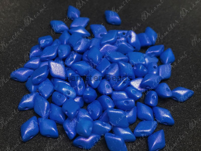 Чешские бусины MATUBO Gemduo Tropical Blue Raspberry Glass beads 2-hole 8x5 mm 